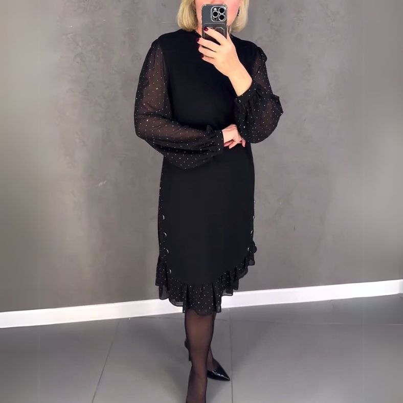 Livie™ | Robe Chic à Manches à Pois pour Femme