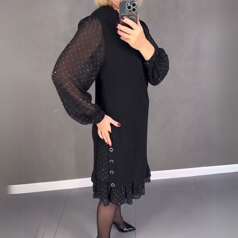 Livie™ | Robe Chic à Manches à Pois pour Femme