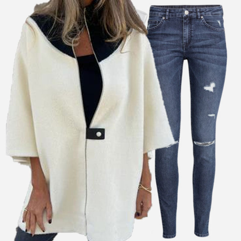 Maryam™ | Veste Femme Bicolore Élégante