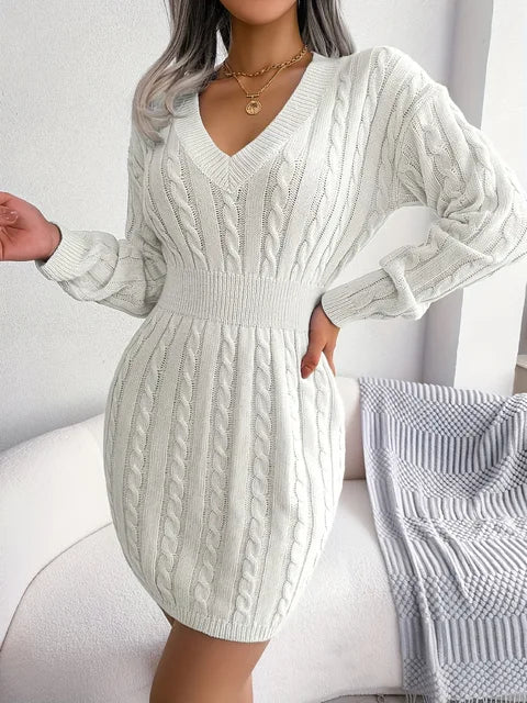 Melim™ la Robe Élégante avec Décolleté en V