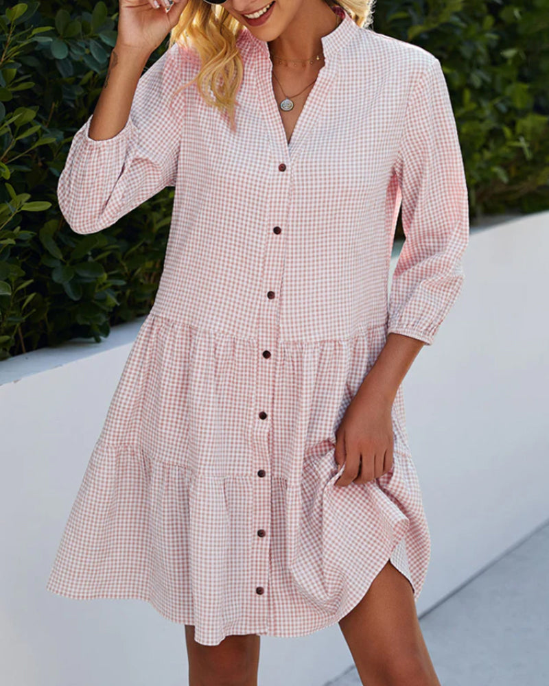 Masha™ | Élégante Robe À Carreaux