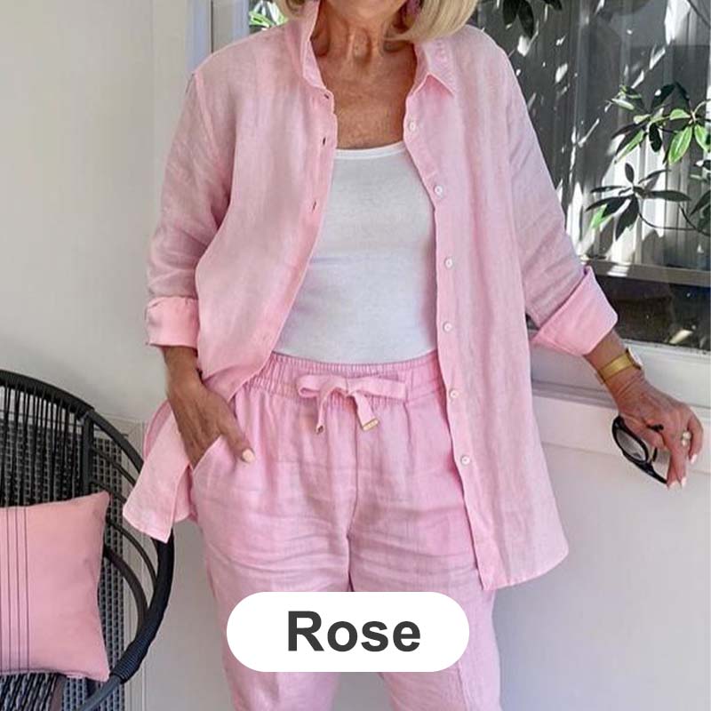 Lieke™ l Blouse à manches longues Ensemble de pantalon