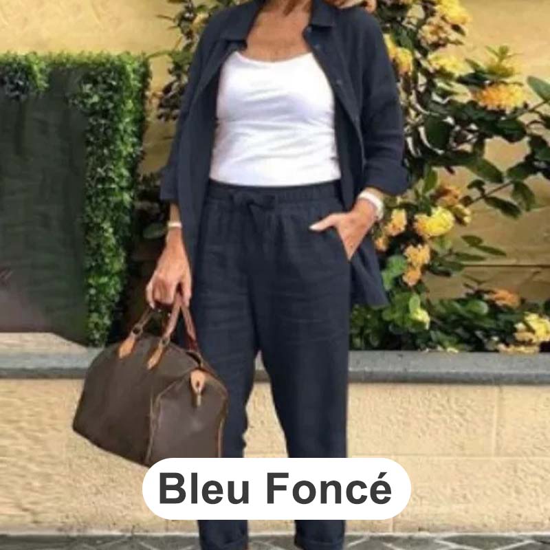 Lieke™ l Blouse à manches longues Ensemble de pantalon