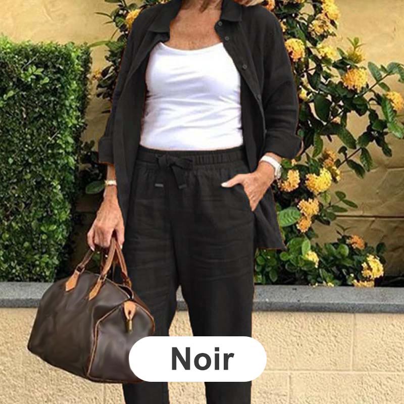 Lieke™ l Blouse à manches longues Ensemble de pantalon